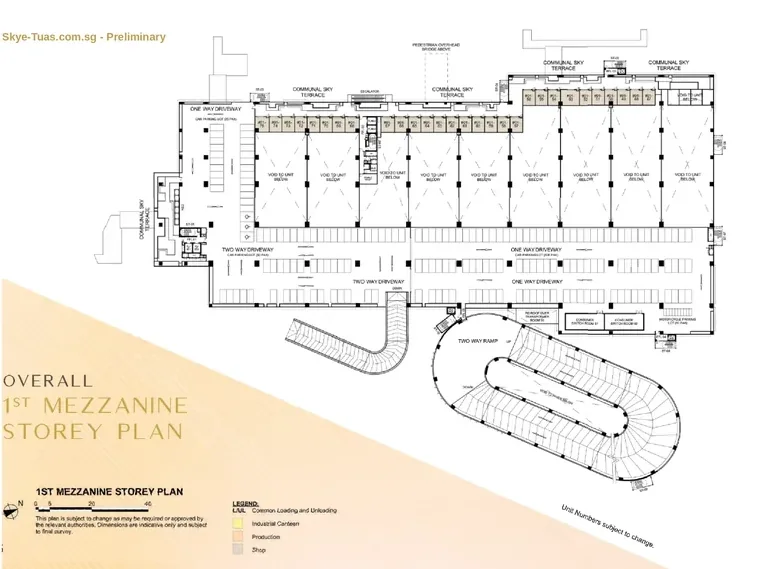 SKYE @ TUAS preliminary 1st mezzanine storey floor plan