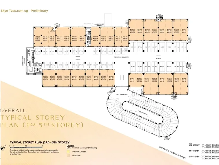 SKYE @ TUAS preliminary typical 3rd to 5th storey floor plan